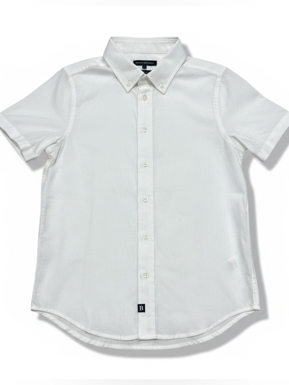 NWT B by Brooks Brothers Boys Linen Blend Short Sleeve Button-Down Shirt Classic